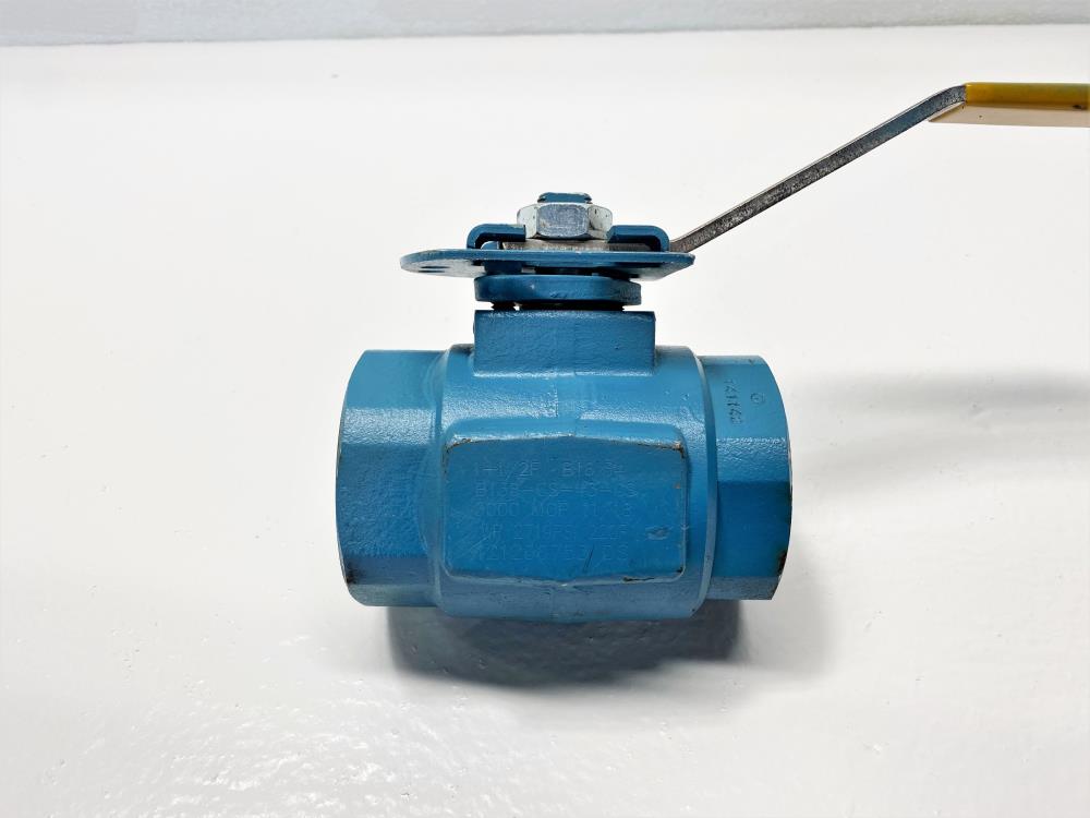 WKM Dynaseal 1-1/2" NPT Carbon Steel Ball Valve, #B138-CS-43-CS, 3000 MOP